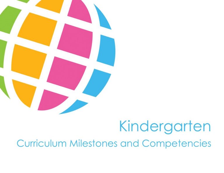 First page of the kindergarten curriculum PDF